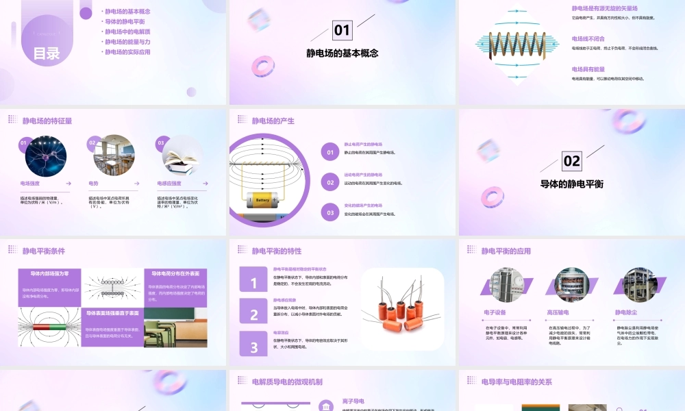 静电场中的导体和电解质练习十九课件