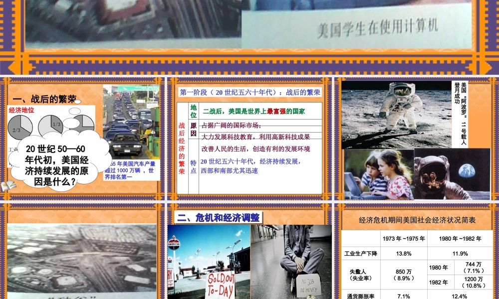 第8课《美国经济的发展》课件