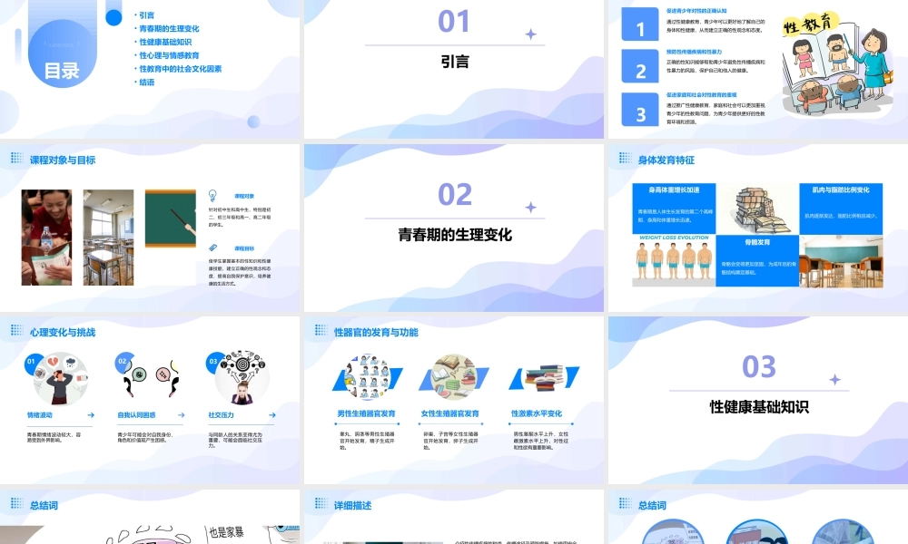 青春期性健康教育通用课件