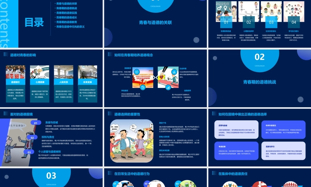 青春在道德中闪光分解课件