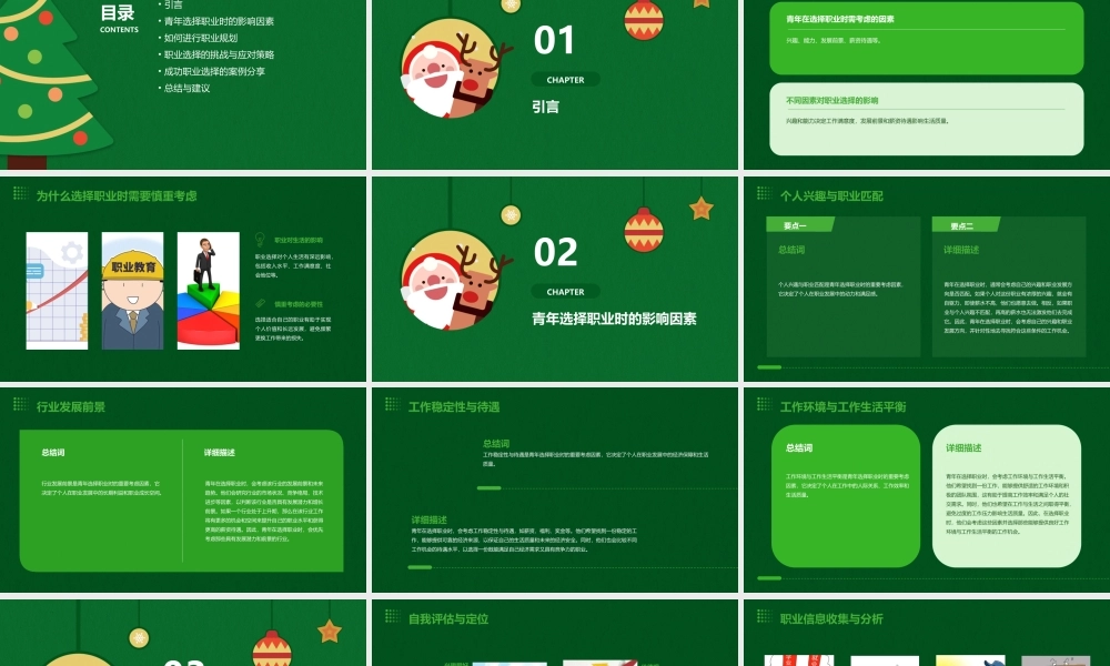 青年在选择职业时的考虑课件