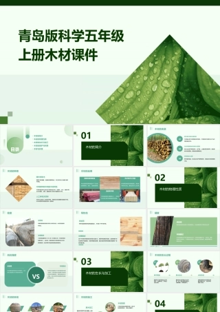 青岛版科学五年级上册木材课件