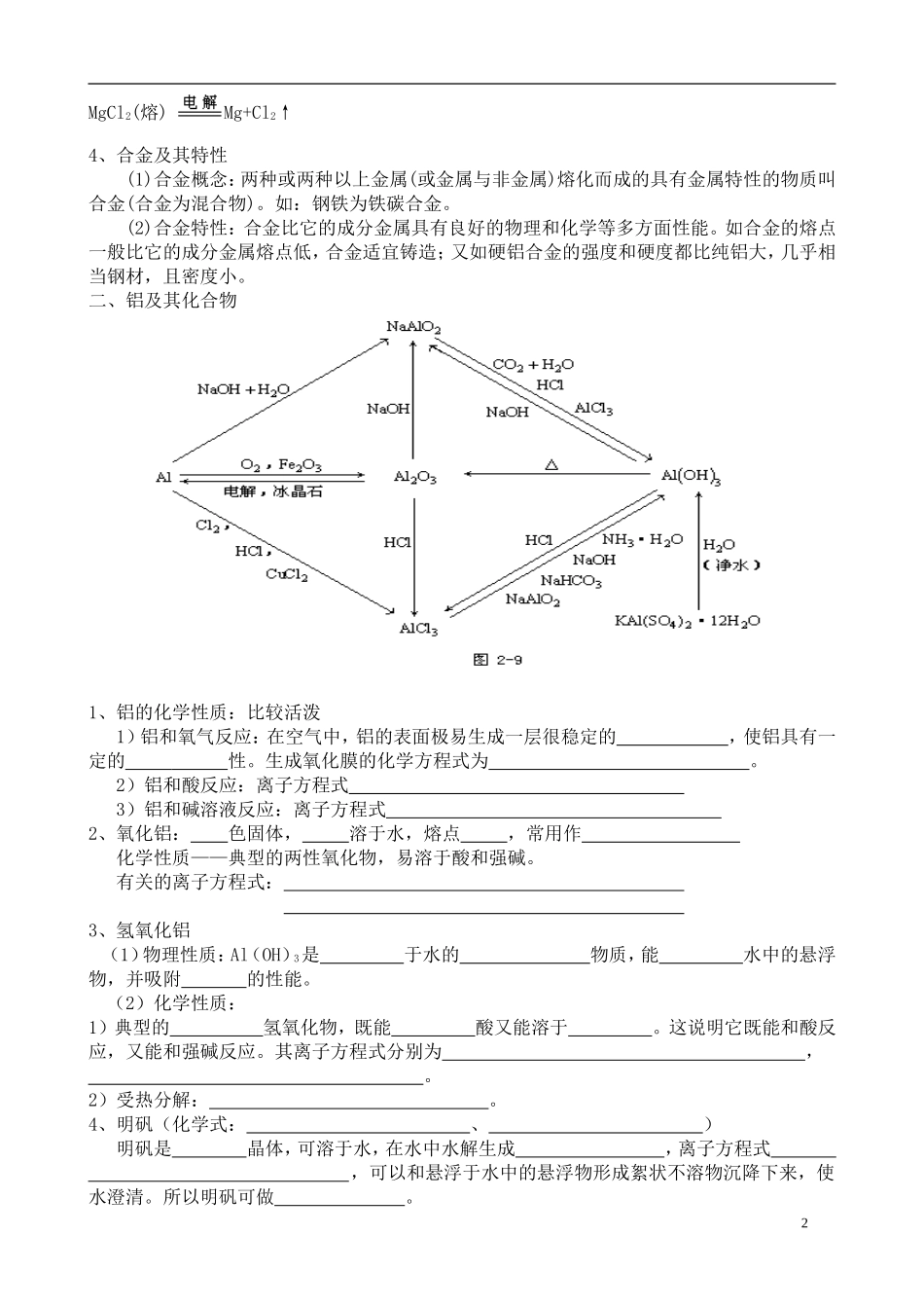 第8讲镁和铝及其化合物_第2页
