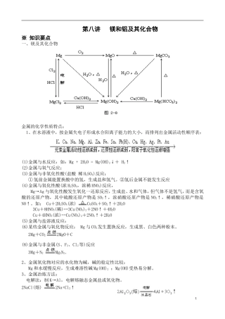 第8讲镁和铝及其化合物