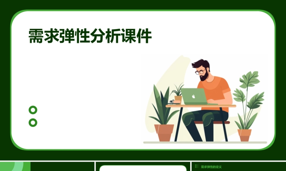 需求弹性分析课件