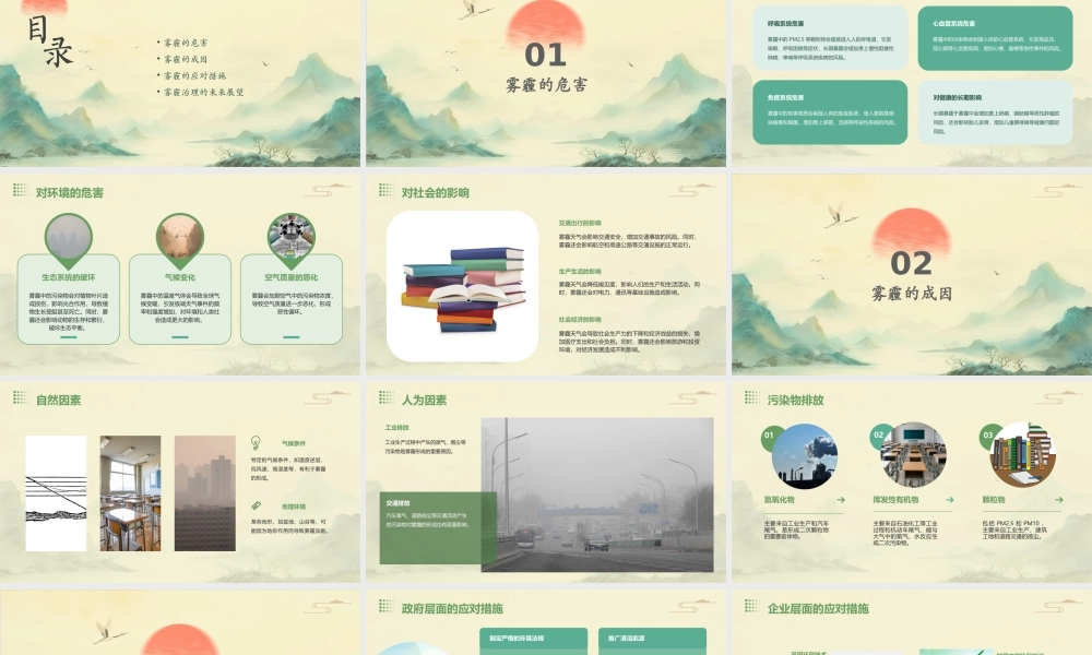 雾霾危害及应对措施课件
