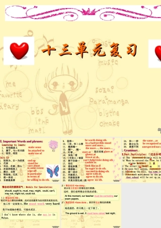十三单元复习 广东省高二英语单元复习课件[整理三套]新课标 人教版 广东省高二英语单元复习课件[整理三套]新课标 人教版