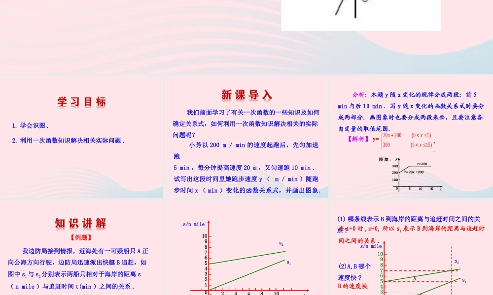 七年级数学上册 第六章 一次函数 5一次函数的应用课件 鲁教版五四制 课件