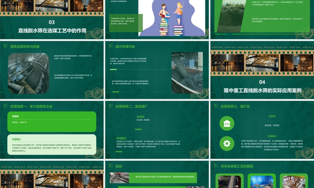 隆中重工直线脱水筛在选煤工艺中的作用课件