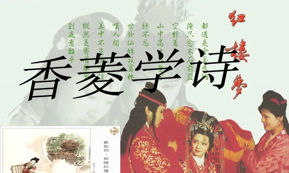 山东省无棣县第一实验学校九年级语文上册 菱学诗课件 新人教版 课件