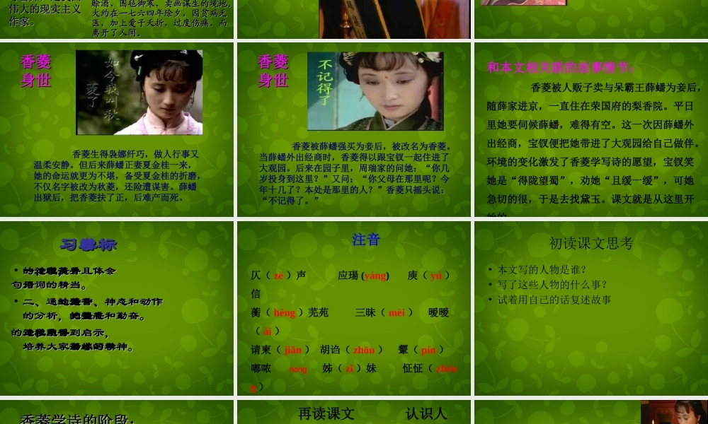 山东省无棣县第一实验学校九年级语文上册 菱学诗课件 新人教版 课件