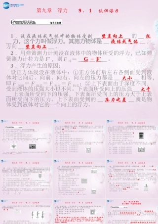 八年级物理下册 第九章 浮力课件 (新版)沪科版 课件