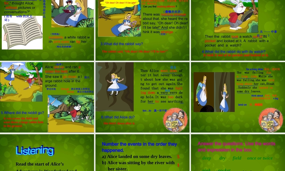 八年级英语上册 Module 7 Unit 2 She was thinking about her cat1课件 (新版)外研版 课件