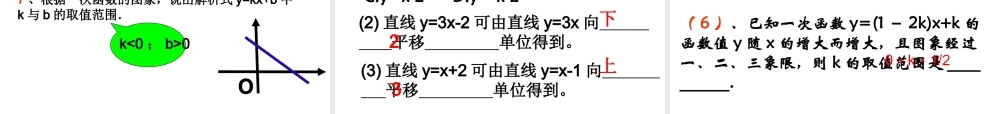 八年级数学 14.2.4 一次函数(第2课时) 课件 新人教版 课件