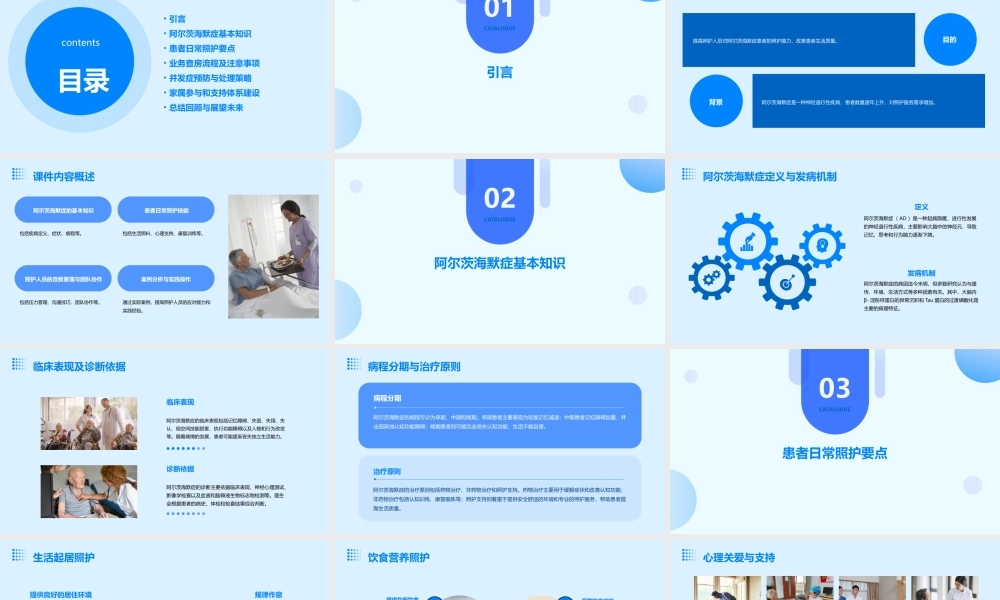 阿尔茨海默症患者日常照护业务查房课件