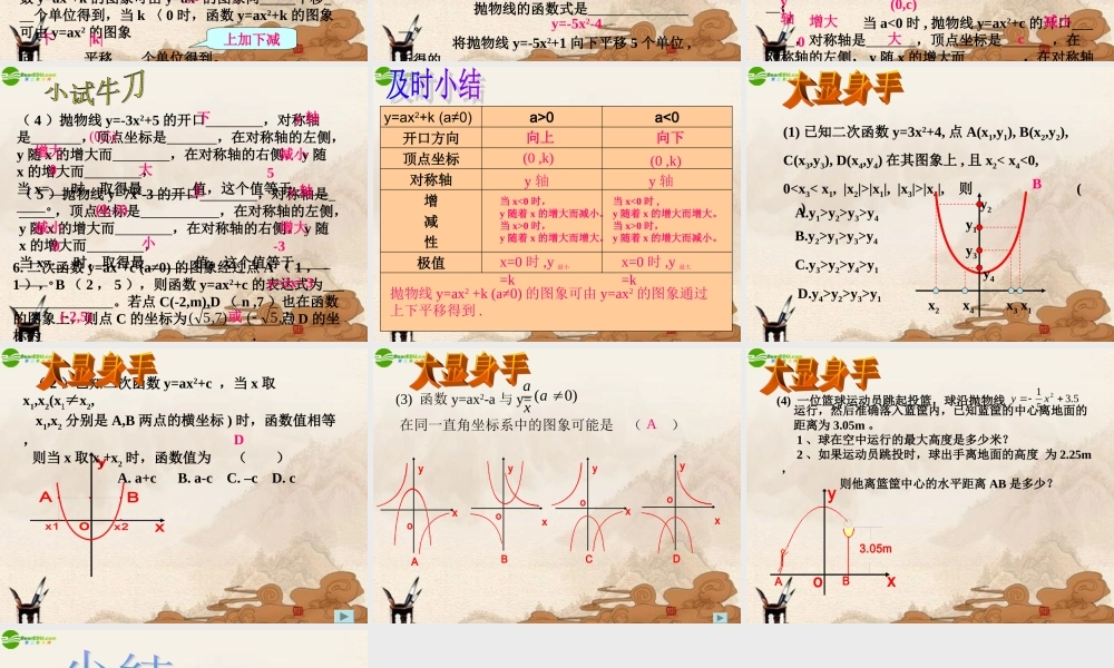 九年级数学下册 二次函数的图像与性质(二)课件 人教新课标版 课件