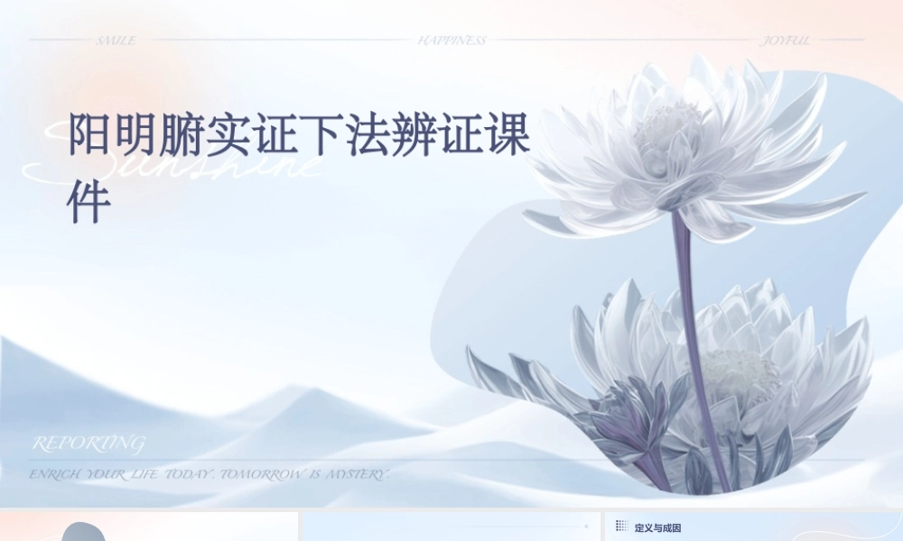 阳明腑实证下法辨证课件