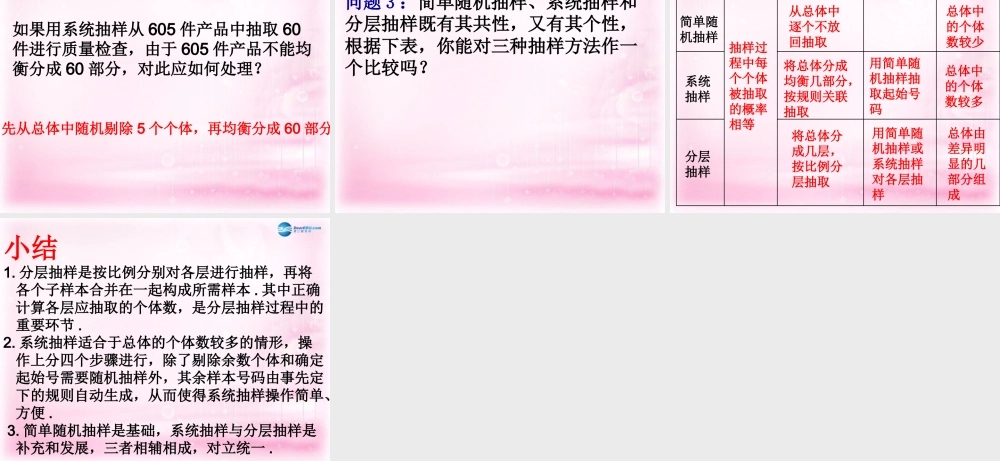 数学 第一章 统计 分层抽样与系统抽样课件 北师大版必修3 课件