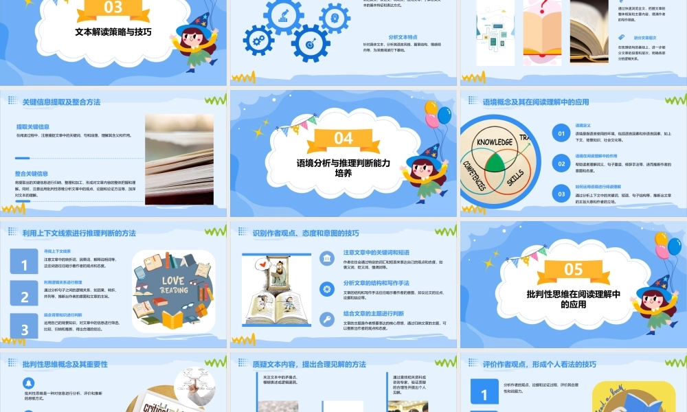 阅读理解技巧之深度阅读分析课件