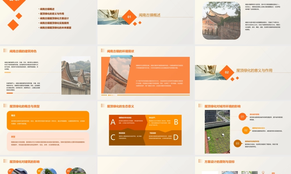 闽南古镇屋顶绿化方案课件