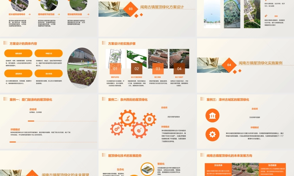 闽南古镇屋顶绿化方案课件