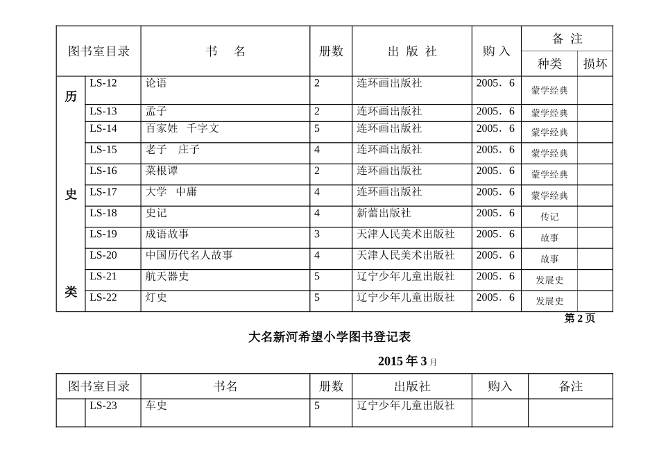 新河小学图书登记表_第3页