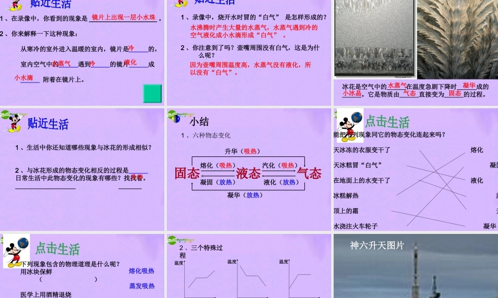 八年细物理上册 物态变化复习课课件 人教新课标版 课件