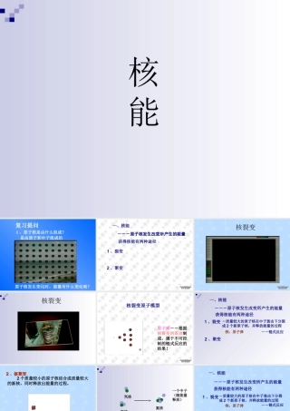 人教版初三物理核能 课件