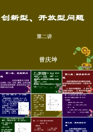 中考数学创新性开放性题型讲解二 试题