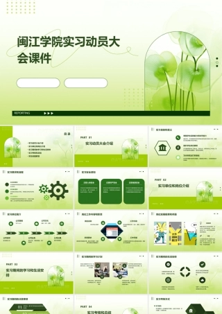 闽江学院实习动员大会课件