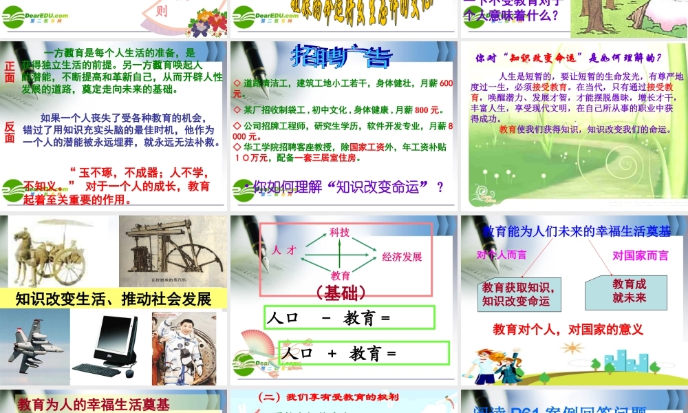 广东地区八年级政治学科知识助我成长课件人教版 课件