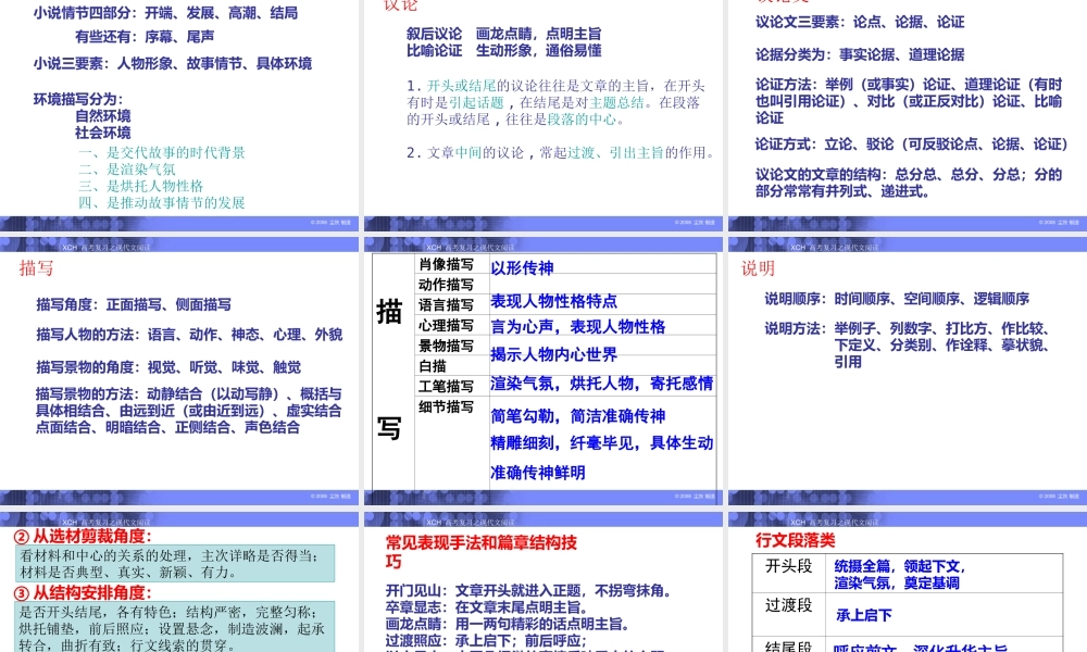 现代文阅读答题技巧(方法、格式、术语)