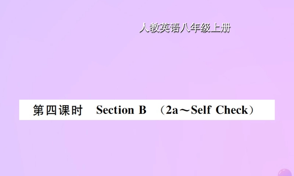 八年级英语上册 Unit 7 Will people have robots(第4课时)Section B习题课件 (新版)人教新目标版 课件