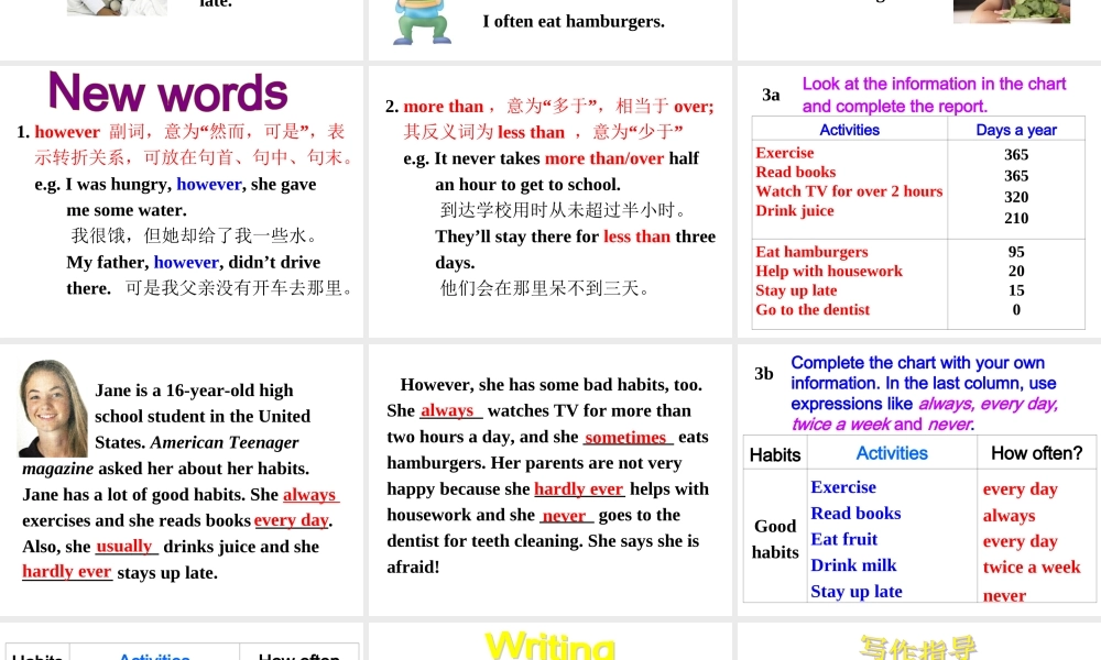 2014年秋人教版八年级英语上Unit2（第4课时）课件