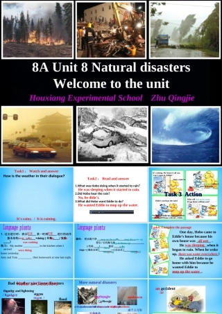 八年级英语上册(Unit 8 Natural disasters Comic strip and Welcome to the Unit)课件1 (新版)牛津版 课件