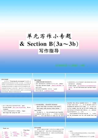 九年级英语全册 Unit 13 We re trying to save the earth写作小专题习题课件 (新版)人教新目标版 课件