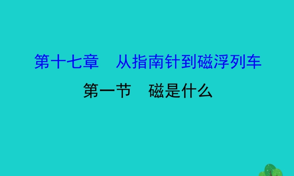 九年级物理全册 171磁是什么习题课件 (新版)沪科版 课件
