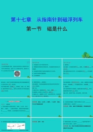 九年级物理全册 171磁是什么习题课件 (新版)沪科版 课件