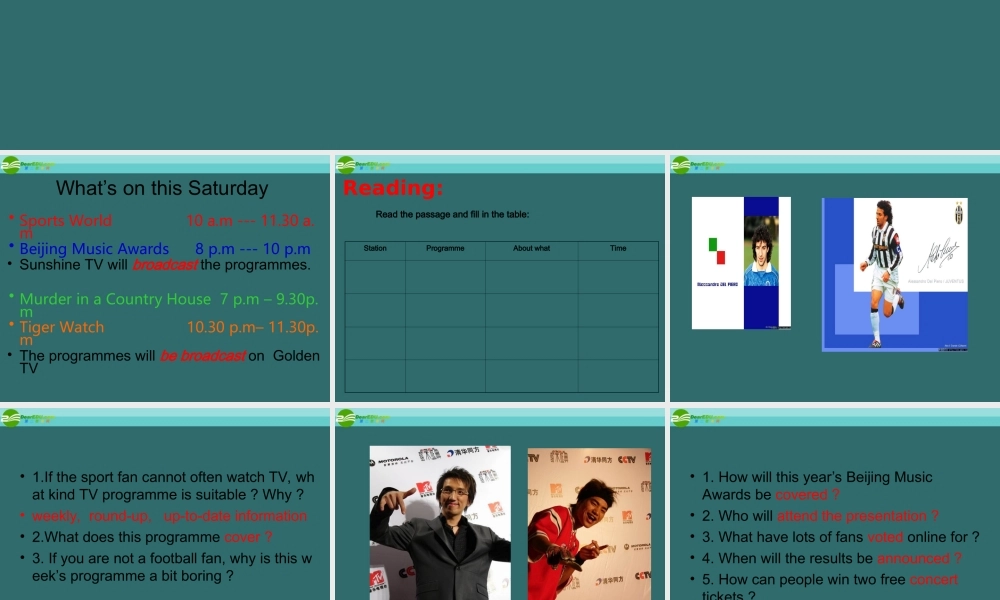 九年级英语 Unit 4-2、3Reading课件 牛津版 课件