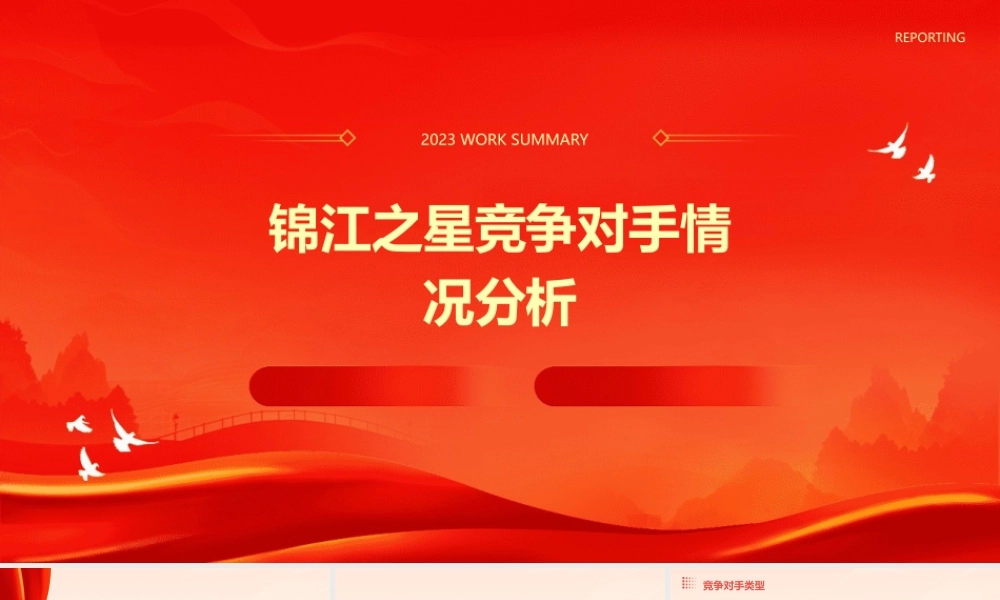 锦江之星竞争对手情况分析课件