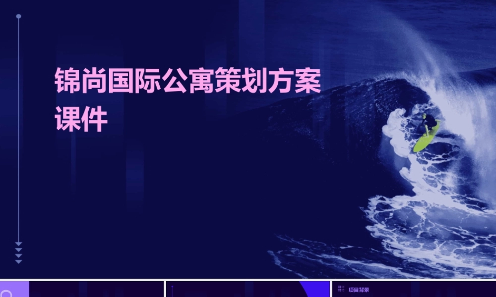锦尚国际公寓策划方案课件