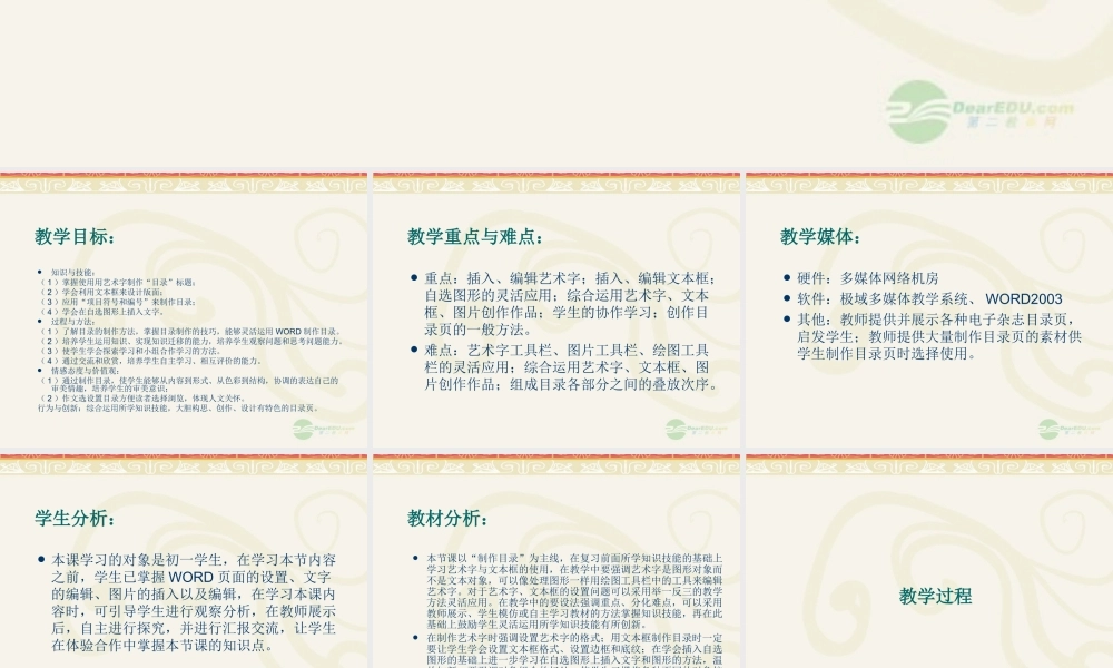 九年级语文(制作作文选目录)课件2 课件