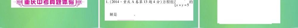 中考数学复习 第一轮 考点系统复习 第二章 方程(组)与不等式(组)第一节 一次方程(组)及其应用(精讲)课件