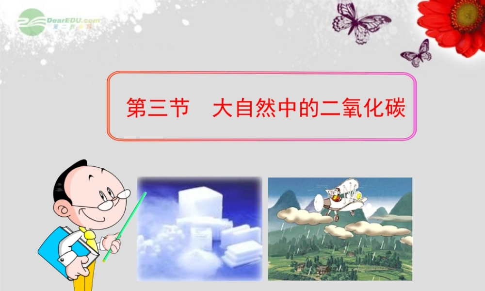 八年级化学全册 第六单元 第三节 大自然中的二氧化碳课件 鲁教版五四制 课件