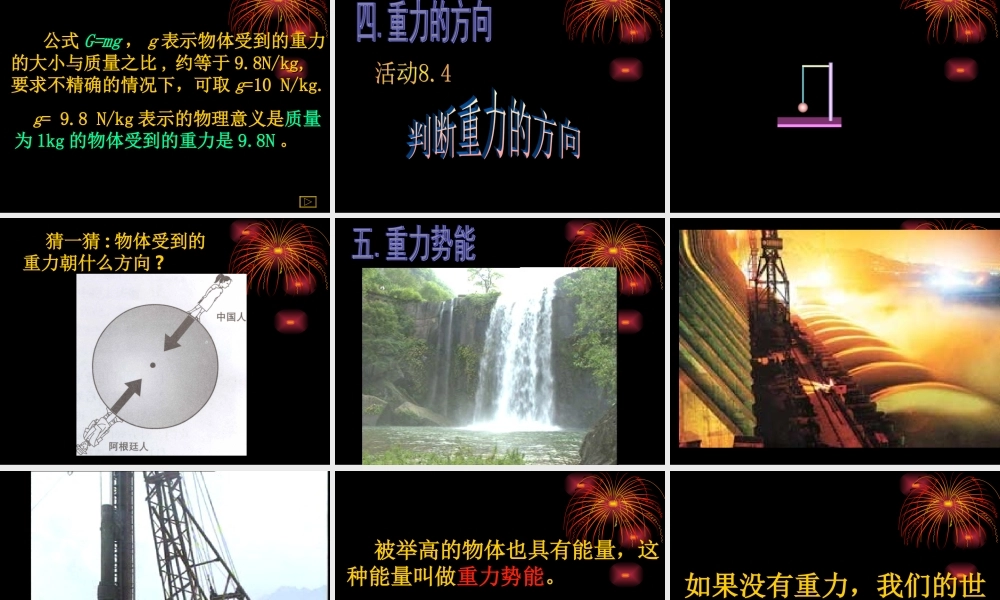 八年级物理重力课件 苏教版 课件