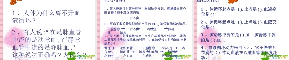 七年级生物：第三节 物质运输的途径课件