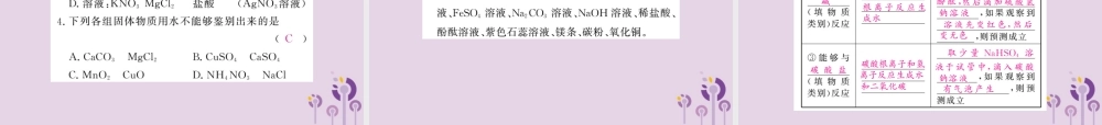 中考化学一轮复习 第2部分 板块归类 板块5 科学探究 第2课时 物质的检验与鉴别课件