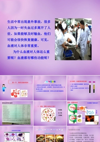 中学七年级生物下册 3.1 物质运输的载体课件 (新版)济南版 课件