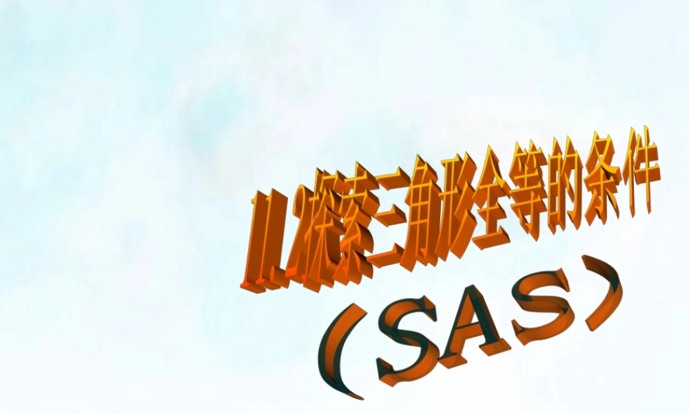 八年级数学上册 11.2.2三角形全等的条件(SAS)课件 人家新课标版 课件