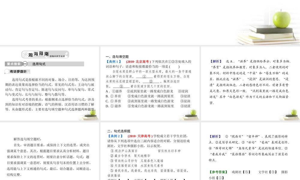 山东省青岛二中高考语文二轮总复习专题 句式及修辞2课件